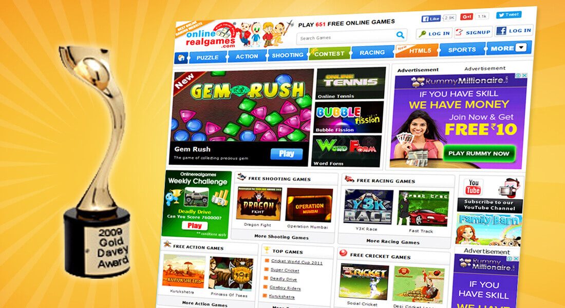 7Seas Technologies bags 2009 Gold Davey Award for onlinerealgames